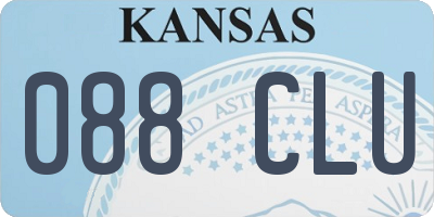 KS license plate 088CLU