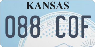 KS license plate 088COF