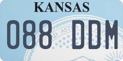 KS license plate 088DDM