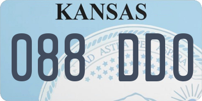 KS license plate 088DDO
