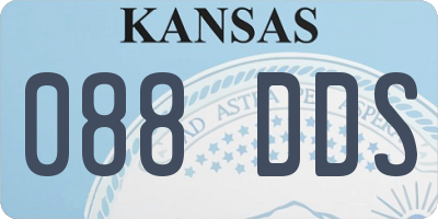 KS license plate 088DDS
