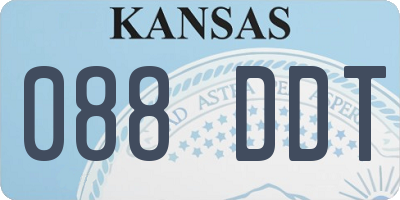 KS license plate 088DDT