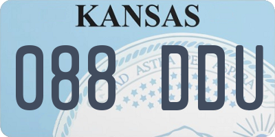 KS license plate 088DDU