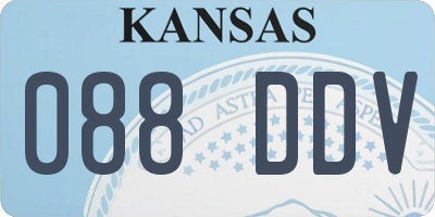 KS license plate 088DDV