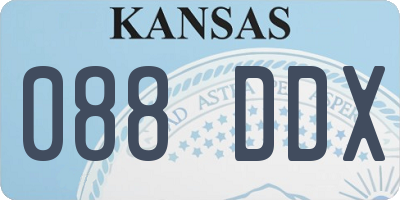 KS license plate 088DDX