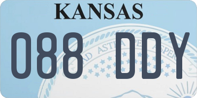 KS license plate 088DDY