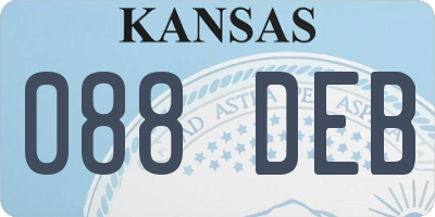 KS license plate 088DEB