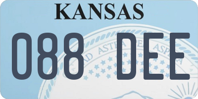 KS license plate 088DEE