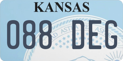 KS license plate 088DEG