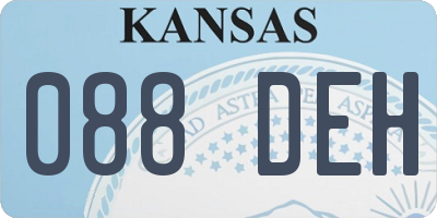 KS license plate 088DEH
