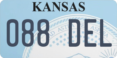 KS license plate 088DEL