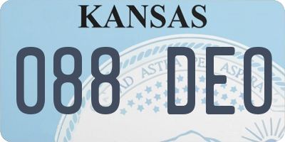 KS license plate 088DEO