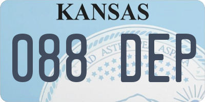 KS license plate 088DEP
