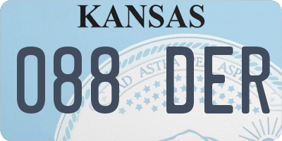 KS license plate 088DER