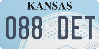 KS license plate 088DET