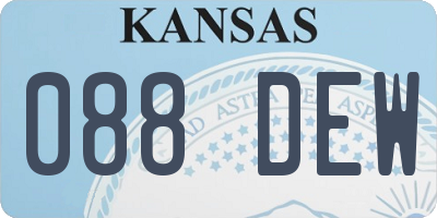 KS license plate 088DEW