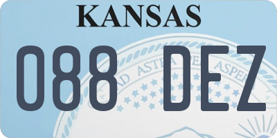 KS license plate 088DEZ