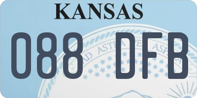 KS license plate 088DFB