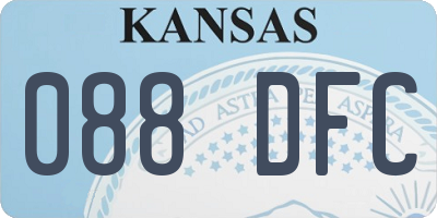 KS license plate 088DFC