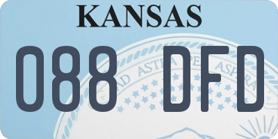 KS license plate 088DFD