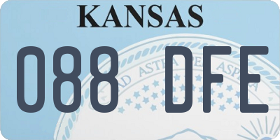 KS license plate 088DFE