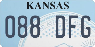KS license plate 088DFG