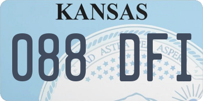 KS license plate 088DFI