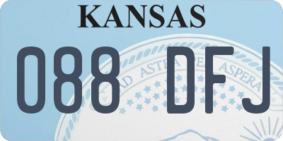 KS license plate 088DFJ