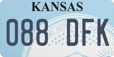 KS license plate 088DFK