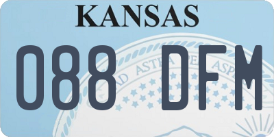 KS license plate 088DFM