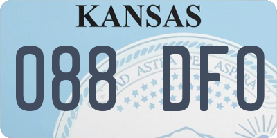 KS license plate 088DFO