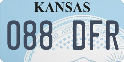 KS license plate 088DFR
