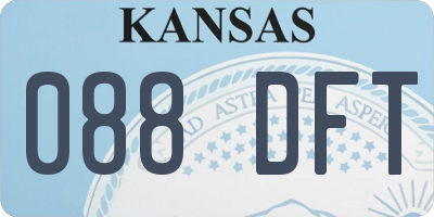 KS license plate 088DFT