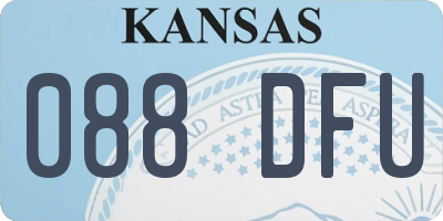 KS license plate 088DFU