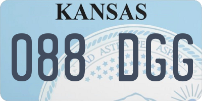 KS license plate 088DGG