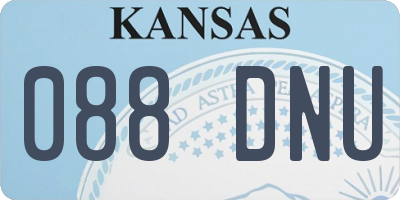 KS license plate 088DNU