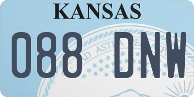 KS license plate 088DNW