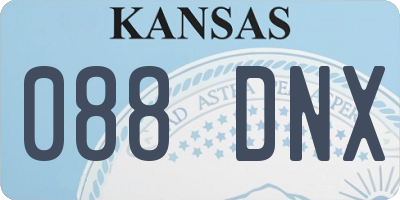 KS license plate 088DNX
