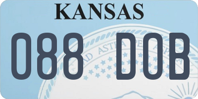 KS license plate 088DOB