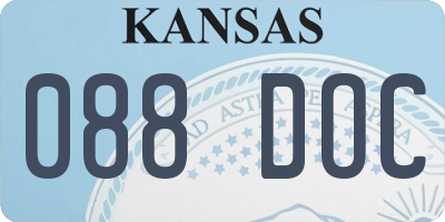 KS license plate 088DOC