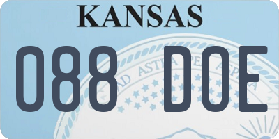 KS license plate 088DOE