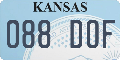 KS license plate 088DOF