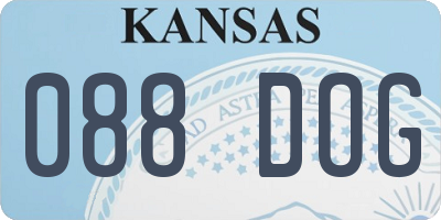 KS license plate 088DOG