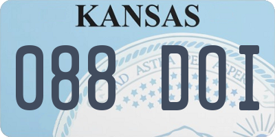 KS license plate 088DOI