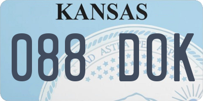 KS license plate 088DOK
