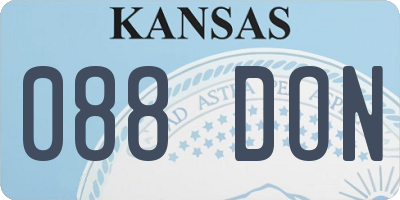 KS license plate 088DON