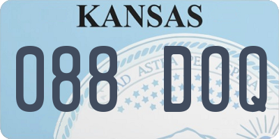 KS license plate 088DOQ