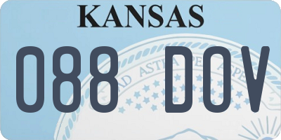 KS license plate 088DOV