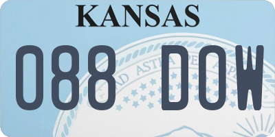 KS license plate 088DOW