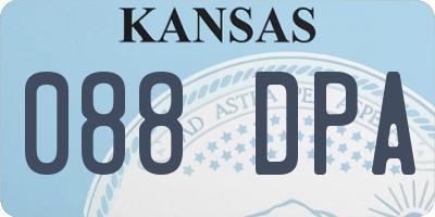 KS license plate 088DPA